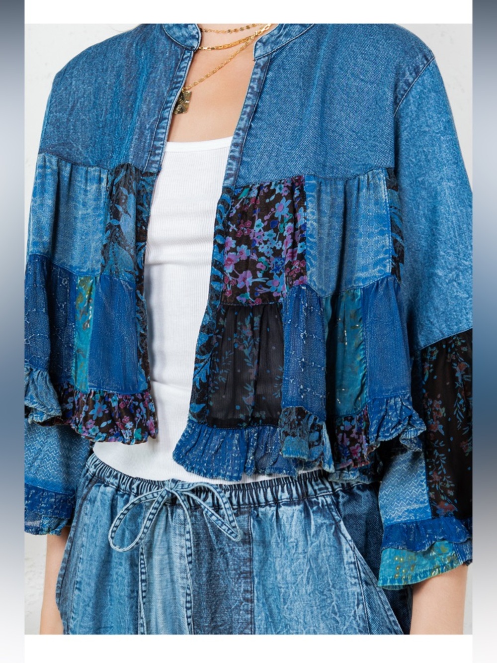 Boho Patchwork Jacket - Picture 4 of 7
